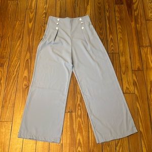 Blue SHEIN High-Waisted Trousers